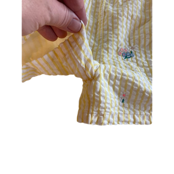 Marks & Spencer Girls Yellow & White Striped Basic Jumpsuit 2-3 years - Picture 3 of 9